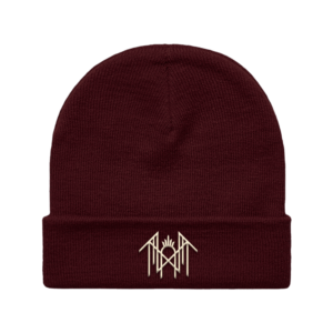 EMBROIDERED ST LOGO BEANIE – BURGUNDY